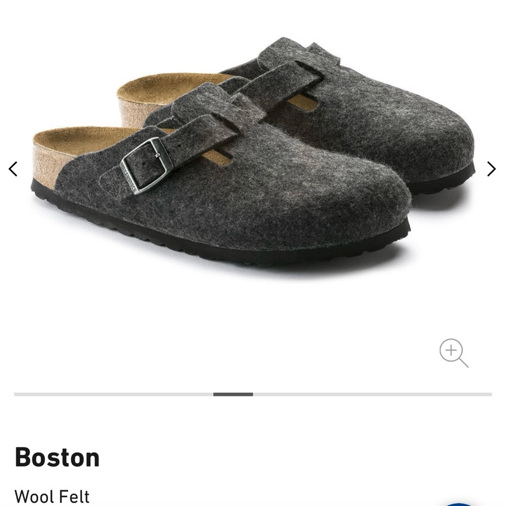 Birkenstock Boston Wool Felt Clog in Anthracite Size 41